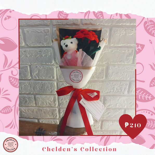 (Red) Rose w/ bear - ₱210